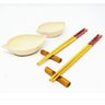 Kit Hashi Jogo Utensílios Jantar Oriental 6 Peças para Comida Japonesa - 1