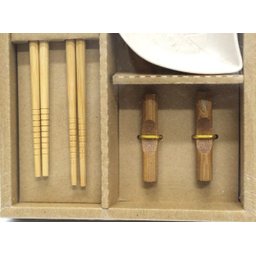 Kit Hashi Jogo Utensílios Jantar Oriental 6 Peças para Comida Japonesa - 4 Kit Hashi Jogo Utensílios Jantar Oriental 6 Peças para Comida Japonesa - 4