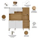 Ver imagem 3 de Armário de Cozinha Compacta 180cm Turim Plus Freijó-supremo Z06 - Mpozenato