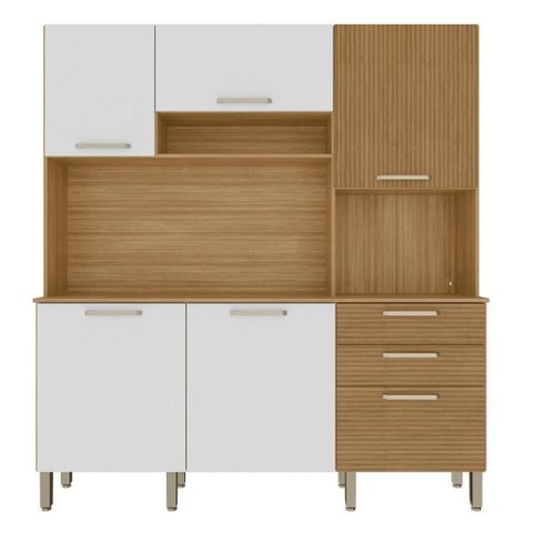Armário de Cozinha Compacta 180cm Turim Plus Freijó-supremo Z06 - Mpozenato