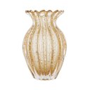 Ver imagem 5 de Vaso de Vidro Murano Canelado Italy Âmbar 23,5x15,5cm Lyor