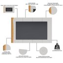 Ver imagem 3 de Rack para Sala Industrial com Painel para TV 65 pol com LED 216cm Salerno C04 Off White Matte Freij