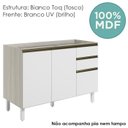 Ver imagem 4 de Balcao para Pia 2p 3g 120cm Mdf Kali 16417 Bianco Toq Branco Uv Nicioli