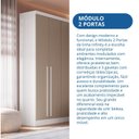 Ver imagem 7 de Guarda-Roupa Modulado 2 Portas 3 Gavetas com Prateleiras Infinity Branco/Line/Duna