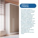 Ver imagem 7 de Guarda-Roupa Modulado 2 Portas 3 Gavetas com Prateleiras Infinity Branco/Duna