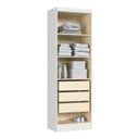 Ver imagem 3 de Guarda-Roupa Modulado 2 Portas 3 Gavetas com Prateleiras Infinity Branco/Line/Duna