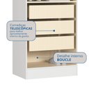 Ver imagem 5 de Guarda-roupa Modulado 2 Portas 3 Gavetas com Prateleiras Infinity