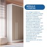 Guarda-roupa Modulado 2 Portas 3 Gavetas com Prateleiras Infinity - 7