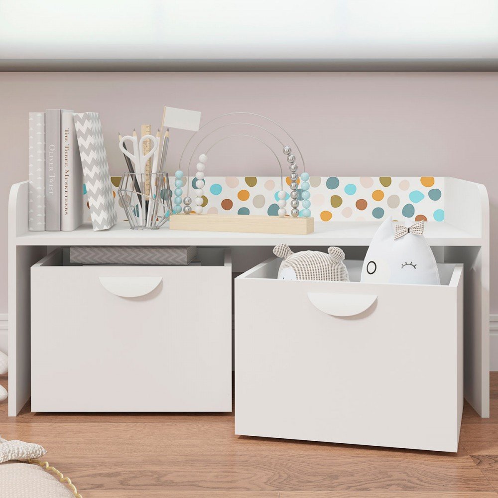 Baú Infantil Branco Tx 1001 - Bentec Móveis