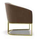 Ver imagem 7 de Cadeira Sala de Jantar Base Industrial Dourado Kit 2 Stella Suede D03 - D’Rossi