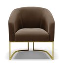 Ver imagem 5 de Cadeira Sala de Jantar Base Industrial Dourado Kit 2 Stella Suede D03 - D’Rossi