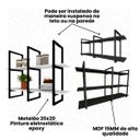 Ver imagem 5 de Prateleira Industrial para Sala - Aço Preto 30cm - Modelo Ind12