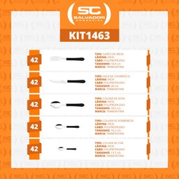 Faqueiro Leme 210 Peças Lâminas Em Aço Inox Cabo Preto Pbag - Tramontina - 2