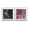 Kit 2 Quadros Quadrinhos decorativo casa moveis folhas rosas:branco - 2