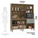 Ver imagem 2 de Cozinha Compacta 165,40cm 7 Portas e 2 Gavetas com Tampo 353 Luciane Móveis