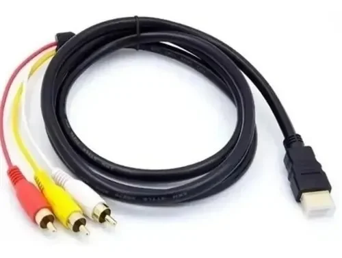 Cabo Hdmi Macho Para 3 Rca Conversor De Áudio E Vídeo - 3