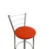 Banqueta Alta Prata Cozinha Gourmet Americana - Laranja - 2