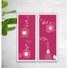Kit 2 Quadros Quadrinhos decor closet maquiagem perfume rosa:branco - 1