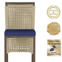 Ver imagem 3 de Mesa Bistrô e 2 Banquetas Roma Marrom Corda Náutica Estofado 10 Trama Original