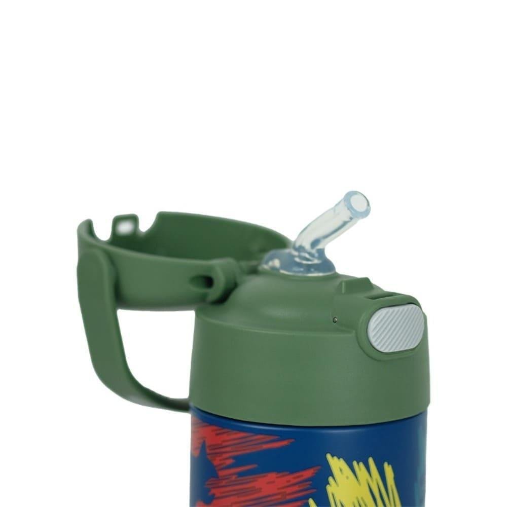 Garrafa Garrafinha Térmica Infantil Thermos 355ml Dinossauro - 2