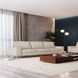 Sofá Toio 3 Lugares Bege/Branco Casa de Pedra - 3 Sofá Toio 3 Lugares Bege/Branco Casa de Pedra - 3