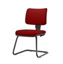 Ver imagem 1 de Cadeira Zip Assento Courino Vermelho Base Fixa Preta - 54433