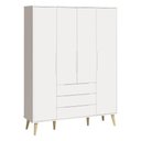 Ver imagem 1 de Guarda Roupa Infantil Retrô Elfe Branco Acetinado Natural - Reller