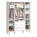 Ver imagem 3 de Guarda Roupa Infantil Retrô Elfe Branco Acetinado Natural - Reller