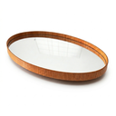 Ver imagem 1 de Bandeja Oval Madeira Laminada Espelhada Decorativa 50X30