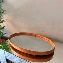 Ver imagem 2 de Bandeja Oval Madeira Laminada Espelhada Decorativa 50X30