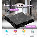 Ver imagem 3 de 10 Placas Revestimento Porcelanato Mármore Preto Laminado 25x25cm