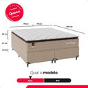 Ver imagem 4 de Cama Box Queen + Colchão Comfort Class Pillow Top 158x198cm Bege/suede Bege