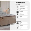 Ver imagem 3 de Cama Box Queen + Colchão Comfort Class Pillow Top 158x198cm Bege/suede Bege