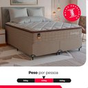 Ver imagem 5 de Cama Box Queen + Colchão Comfort Class Pillow Top 158x198cm Bege/suede Bege