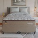 Ver imagem 6 de Cama Box Queen + Colchão Comfort Class Pillow Top 158x198cm Bege/suede Bege