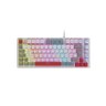 Teclado Mecanico 75% Pcyes Kirin White Ghost - Switch Blue - Led Rainbow - Ptkrwg75bl - 1