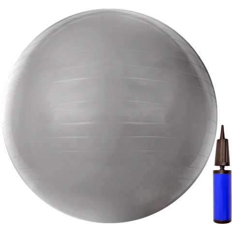 Bola Pilates 75 Cm Pvc Sistema Anti-estouro Cinza Vollo
