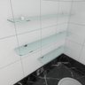 kit com 3 Prateleira de vidro temperado para cozinha 1 de 40(C)x8(P)cm 2 de 60(C)x8(P)cm - 1