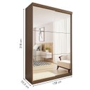 Ver imagem 3 de Guarda-roupa Solteiro 2 Portas de Correr 2 Gavetas e 6 Espelhos Salvador Top - Freijó