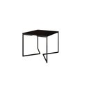 Ver imagem 3 de Mesa Industrial Base Ferro Preto em V Tampo 90x90 Preto 4 Cadeiras Eames Madeira Assento Branco