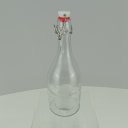 Ver imagem 2 de Garrafa Água Suco Leite Home&co com Trava na Tampa Vidro 500ml 26x9x9cm Transparente