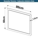 Ver imagem 2 de Cabeceira Painel Solteiro Oslo Artesano 90 cm (Largura) MDP Hanover e Tela Sintética Bege