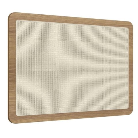 Cabeceira Painel Solteiro Oslo Artesano 90 cm (Largura) MDP Hanover e Tela Sintética Bege