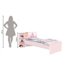 Ver imagem 3 de Cama Princesas Liz com Cabeceira Baú 3 Prateleiras Decorativas Solteiro Rosa J&a