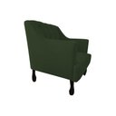 Ver imagem 2 de Kit 2 Poltronas Decorativa Julia Suede Verde Pés Madeira Ms Decor