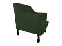 Ver imagem 2 de Kit 2 Poltronas Decorativa Julia Suede Verde Pés Madeira Ms Decor