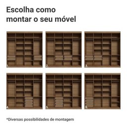 Guarda-Roupa Casal 8 Portas Batentes Venus Madesa - 6