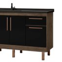 Ver imagem 3 de Gabinete de Cozinha Avelato 194cm Balcão 5 Portas 2 Gavetas:Avelato/Preto