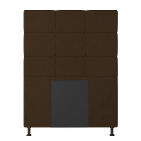 Cabeceira Cama Box Solteiro 90cm Suede Marrom