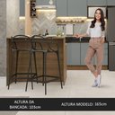 Ver imagem 7 de Ilha de Cozinha com Bancada e Balcão 120 Cm Rustic/cinza Lux Madesa Rustic/cinza